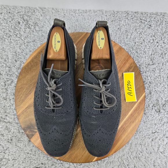 Cole Haan Mens 9.5M ZeroGrand Stitchlite Gray Knit Casual Oxford Dress Shoes main image 4